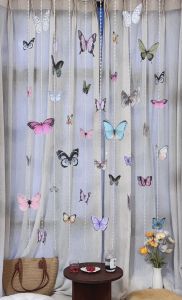 Rèm Cửa Bướm Mộng DIY Trang Trí Phòng Khách Phòng Ngủ Không Khí Chụp Ảnh Bố Trí Rèm Cửa Sổ Trang Trí Phòng Ngủ