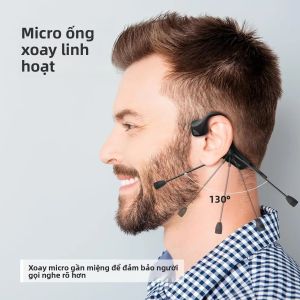 Tai Nghe Dẫn Truyền Xương Bluetooth Không Dây Có Micro Boom Tai Nghe Móc Tai Khử Tiếng Ồn Để Làm Việc/triển Lãm Trực Tuyến