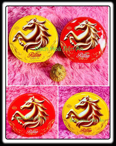 Bánh Quy thập cẩm RITAZ GOLD Ngựa nổi Hộp Thiếc vát đáy Cao Cấp 105g MALAYSIA tết 2026