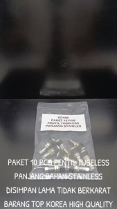 Paket 10 Pcs Pentil Tubeles Kwalitas Bagus Panjang Bahan Stainles Disimpan Lama Tidak Berkarat KD468