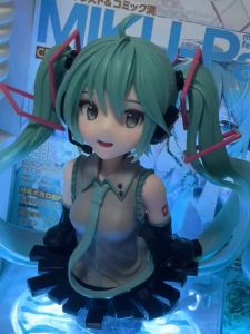 Bandai | Hatsune Miku Bust Desktop Cute Action Figure 11cm Anniversary Anime Figurine Kawaii Girl Model Toy Gift