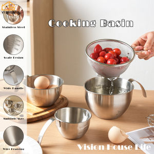 Tầm Nhìn 304 Thép Không Gỉ chậu rửa Rau Giỏ Thoát Nước nấu bếp Lưu Vực Với Xử Lý Hộ Gia Đình bát trộn Với Colander Trái Cây Rửa Đặt Đa Năng Cắm Trại Sierra Cup