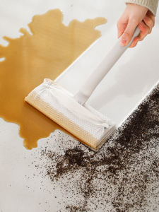 Mini Mop Face Towel Disposable Second Use Household Cleaning Tool Hand-Free Washcloth Duster Broom Plastic Stick Ultra-Fine-Fiber