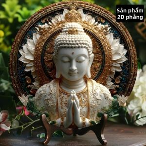 CIFbuy | 1PC 2D Vintage Phật Tròn Nhôm Ký Hiệu 8x8 Inch Phong Cách Cổ Điển Nghệ Thuật Treo Tường Trang Trí Bằng Kim Loại