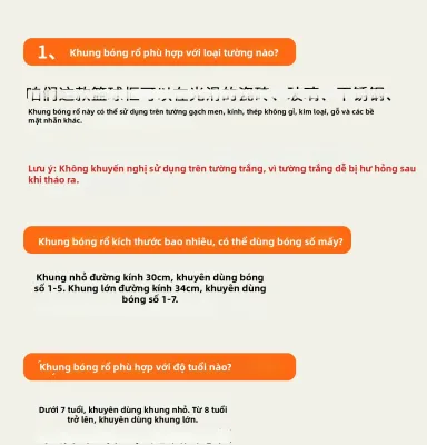REXUELONG | Rổ Bóng Rổ Trẻ Em Di Động Trong Nhà/Ngoài Trời Gắn Tường Có Hút Chân Không