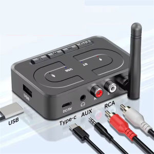 MEUYAG Bluetooth 6.0 Bộ Thu Âm Thanh 3.5mm Aux RCA Bộ Chuyển Đổi Không Dây Có Mic HIFI Stereo Cho Loa Ô Tô Amp USB Hỗ Trợ Đĩa U