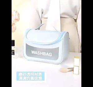 LITTLEDAISY | WASHBAG Waterproof Cosmetic Bag / Tas Perlengkapan Mandi / Tas Skincare Transparant Pouch Travel Make Up Bag
