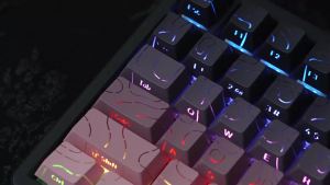 Letter Drive Cherry Height Keycap Side Print Dual Injection Character Full Set of OEM Keycaps suitable for Mechanical Keyboard
