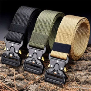 New Tactical Belt / Outdoor Nylon Waistband with Buckle/ Mens Adjustable Automatic Buckle Belt / Quick Release Tactical Belt / High Quality Casual Belt