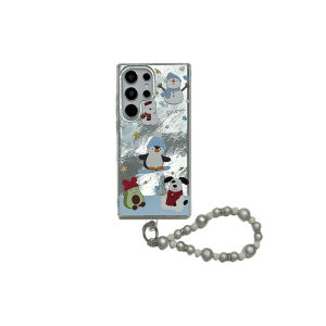 Snowman Penguin Long Ear Rabbit S25Ultra Phone Case Magnetic Attraction Silicone Protective Cover Cute Female Style S24FE Pattern