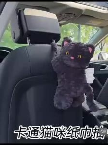 Cute Capybara / Cat Car Tissue Box Creative Car Hanging Tissue Bag Kotak Tisu Gantung Belakang Kerusi Kereta 30195