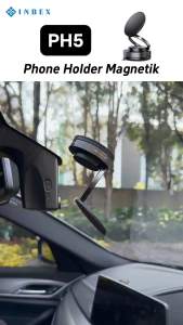 INBEX PH5 Phone Holder Stand HP Mobil dengan Magnet Kuat untuk Desktop dan Dashboard Aksesoris HP yang Praktis dan Stabil