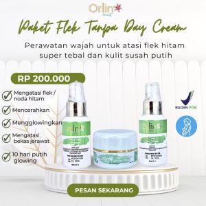 Paket flek tanpa Day cream orlin beauty skincare ampuh atasi flek tebal aman busui & bumil dan BPOM