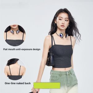 HUACHENGSHI | Wireless One-Piece Womens Tank Top With Chest Pad Base Layer Vest Seamless Underwear Can Be Worn Outside Spring Summer Autumn Winter