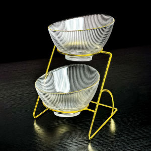 Commercial Hotel Breakfast Hall Food Utensils Display Stand Decorative Item Condiment Rack Tabletop Buffet Glass Material