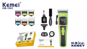 KEMEI KM-1862 Electric Hair Clipper with LCD Display Cordless Hair Clipper for Hair Salons 4600mAh Long-Life Rechargeable Hair Clipper