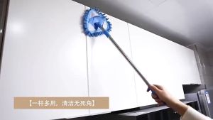 180 Degree Rotatable Adjustable Triangle Cleaning Mop Retractable Cleaning Dust Mop Wall Cleaner Triangle Mop with 2m Long Handle - Wall Scrubber Cleaning Washer Tool for Clean Walls Ceiling Windows Floors Baseboards