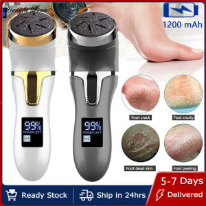 Hengfa Lina Rechargeable Electric Foot Rasp Electric Pedicure Foot Sander IPX7 Waterproof 3 Speeds to Eliminate Feet Dead Skin and Calluses