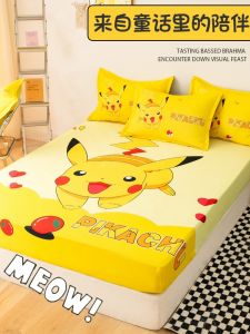 Cartoon Fitted Sheet One-Piece Cute Kids Student Dormitory Bunk Bed Non Slip Single Double Simmons Fitted Sheet Three Pieces