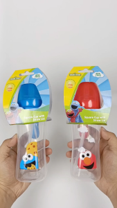 Sesame Street Baby Straw Training Cup 12oz Anti-Colic Spill-Proof Sippy Cup for Toddlers BPA-Safe