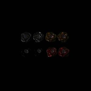Huitan Eternity Flower Stud Earrings with CZ Romantic Rose Ear Accessories for Women Daily Wear Elegant Earrings Classic Jewelry