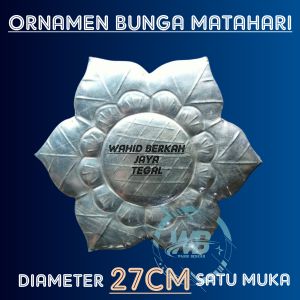 ornamen pintu pagar besi bunga 27cm satu muka aksesoris pintu pagar besi