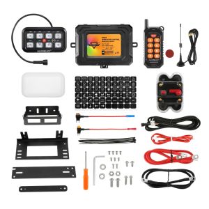 Auxbeam RC-800 RGB Switch Panel 8 Gang RGB Switch Panel 3 Modes Setting Electronic Relay System Controller with/without APP Style