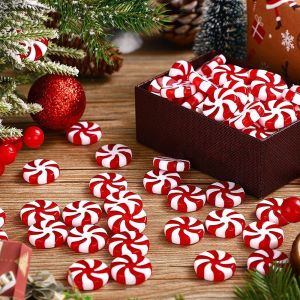NCNC(OKDEALS01) 20Pcs Plastic Christmas Simulation Candies Handmade Decorative Christmas Candy Pendants Colorful Fake Christmas Tree Hanging Candy Home
