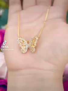 Dây chuyền mặt xoàn mạ 18.k cao cấp E.K695