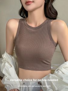 Miiow | Cat Woman Small Strap Vest Women Summer Inner Wear With Chest Pad Anti Exposure No Sleeve Base Shirt Outerwear Top