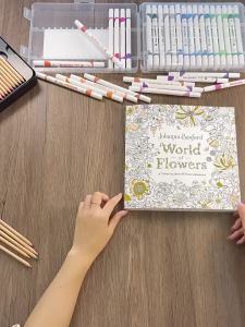 Floral Adult & Children Coloring Book