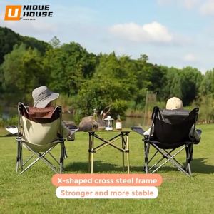 Camping Chair Outdoor Chair Folding Camping Chair with Leg Rest Folding Chair Kerusi Lipat Tidur Portable Chair Lazy Chairs Outdoor Fishing Chair