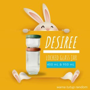 DESIREE Glass Jar with Stainless Lid | Toples Selai Kaca Tutup Stainless | Jar Bumbu
