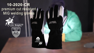Weldas Welding Gloves - Top-Grade Cowhide Protective Heat-Resistant & Cut-Resistant Lined Work Gloves (Model: 10-2020-CR)
