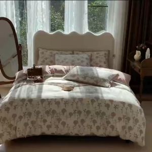 VỎ CHĂN GA GỐI HOA NHÍ VINTAGE ĐŨI COTTON MINIMIZE 40S NHẬP KHẨU LOẠI 1