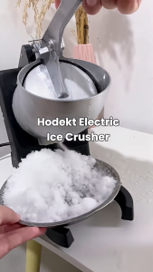 HODEKT Electric Ice Crusher Machine Stainless Steel Ice smasher Heavy Duty 3 Blade Ice Shaver Machine