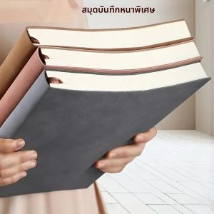 สมุดบันทึกรวมหนังนุ่มแลมบ์ดา ส่วนบุคคล ปกอ่อน และที่คั่นหนังสือ เหมาะสําหรับการประชุมทางธุรกิจ