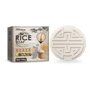 South Moon Anti-Loss Hair Soap Bar Rice Shampoo Soap Reject Dry Hair Soap Shampoo Nourishing Hair Handmade Soap Improve Hair Shampoo Nourishing Anti-Loss Hair Soap Hair Growth Original Rice Soap Bar Reject Dry Hair Conditioning Soap(100g)