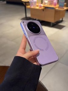 Purple Litchi Texture Premium Magnetic Leather Combination Phone Case