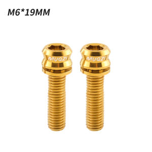 MUQZI 2pcs Titanium Bolts M6x17 M6x19 Bike Disc Brake Caliper Screw With Washer MTB Crank Parts