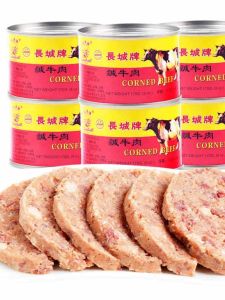 Great Wall Brand Lunch Meat Beef Canned Food 170g Outdoor Ready-to-eat Western Style Breakfast Sandwich Chinese Mainland Origin