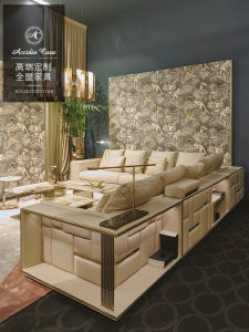 Milan Accessible Luxury Home V Sofa: High-End Italian Normcore Cotton Cloth Wood Crafted Soft Spongy Fill for Adults