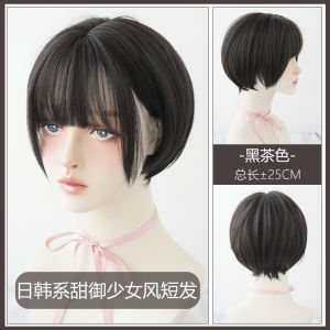 Wig Female Short Hair Net Red K-style Bob Haircut round Face Cartoon Bangs Handsome Short Broken Hair Full-Head Wig Style Bobhaircut