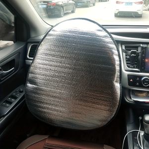 Car steering wheel heat sunshade sunscreen insulation cover foldable sunscreen and UV protection umbrella