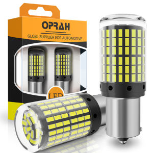 2PCS CanBus S25 1156 BA15S P21W BAU15S PY21W T20 7440 W21W LED Bulbs 3014 144smd Error Free Car Turn Signal Light Brake lamp 12v