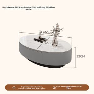 HSMJ | Luxury Simple Style Black Marble Tea Table