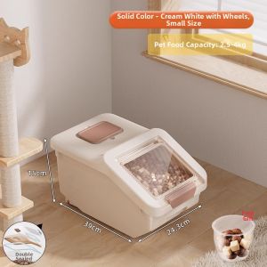 QUEZHOU | Sealable Food Grade Pet Food Storage Can Transparent
