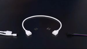 100pcs Konektor 4 Pin Sisir Male LED Strip RGB 5050 4 Pin Konektor Led Strip Jarum Led Strip