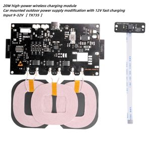 diymore | 20W High-Power Standard Wireless Charging Module Car Outdoor Power Supply Modification 12V Fast Charging Input 9-32V