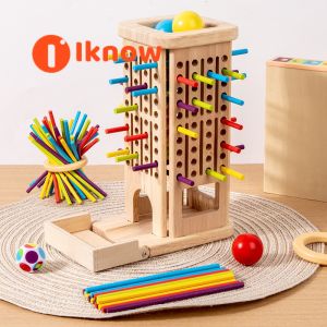 Tôi Biết 3-trong-1 bằng gỗ tháp nghiêng của trò chơi Pisa-vui vẻ và Đồ chơi giáo dục cho trẻ em Đồ chơi tương tác